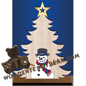 Tree with Snowman Inlay