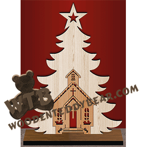 Tree with Church Inlay