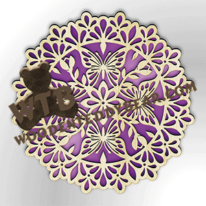 Butterflies Plaque or Trivet | Fretwork Scroll Saw Pattern | Wooden Teddy Bear