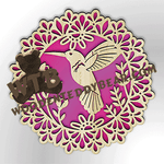 Hummingbird Plaque or Trivet | Fretwork Scroll Saw Pattern | Wooden Teddy Bear