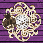 Decorative Wall Clock #6 | Fretwork Scroll Saw Pattern | Wooden Teddy Bear