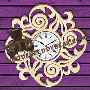 Decorative Wall Clock #6 | Fretwork Scroll Saw Pattern | Wooden Teddy Bear