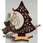 Ornament Tree 15 | Fretwork Scroll Saw Pattern | Wooden Teddy Bear