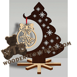 Ornament Tree 19 | Fretwork Scroll Saw Pattern | Wooden Teddy Bear