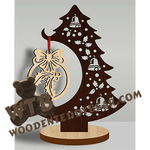 Ornament Tree 22 | Fretwork Scroll Saw Pattern | Wooden Teddy Bear