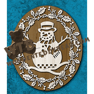 Holly Framed Snowman