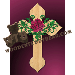 Cross with Rose Overlay