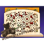 Daisy Flowers Napkin Holder | Fretwork Scroll Saw Pattern | Wooden Teddy Bear