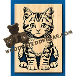 Tabby Cat | Fretwork Scroll Saw Pattern | Wooden Teddy Bear