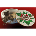 Large Rose Box | Fretwork Scroll Saw Pattern | Wooden Teddy Bear