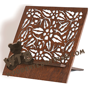 Upright Bible Stand #1 | Fretwork Scroll Saw Pattern | Wooden Teddy Bear