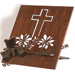 Upright Bible Stand #2 | Fretwork Scroll Saw Pattern | Wooden Teddy Bear