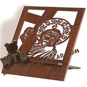 Upright Bible Stand #3 | Fretwork Scroll Saw Pattern | Wooden Teddy Bear