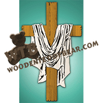 Cross with Cloth #3 | Fretwork Scroll Saw Pattern | Wooden Teddy Bear
