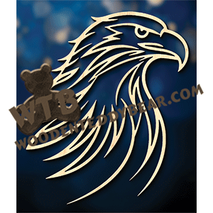 Eagle Head #5 | Fretwork Scroll Saw Pattern | Wooden Teddy Bear