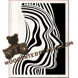 Lined Face Illusion | Fretwork Scroll Saw Pattern | Wooden Teddy Bear