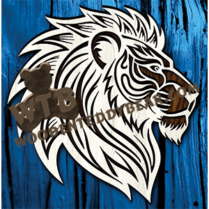 Lion Head | Fretwork Scroll Saw Pattern | Wooden Teddy Bear