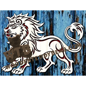 Tribal Lion #3 | Fretwork Scroll Saw Pattern | Wooden Teddy Bear