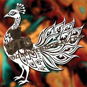 Peacock #3 | Fretwork Scroll Saw Pattern | Wooden Teddy Bear