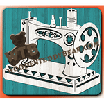 Sewing Machine | Fretwork Scroll Saw Pattern | Wooden Teddy Bear