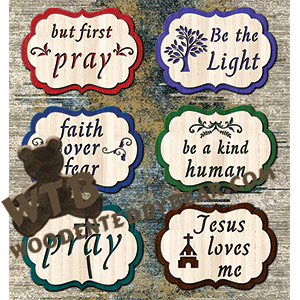 Short Phrase Collection | Fretwork Scroll Saw Pattern | Wooden Teddy Bear