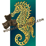 Tribal Seahorse #2 | Fretwork Scroll Saw Pattern | Wooden Teddy Bear