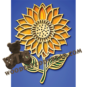 Stylized Sunflower | Fretwork Scroll Saw Pattern | Wooden Teddy Bear