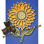 Stylized Sunflower | Fretwork Scroll Saw Pattern | Wooden Teddy Bear