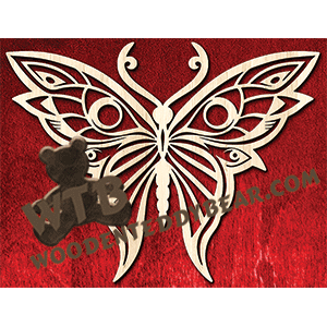 Butterfly #17 | Fretwork Scroll Saw Pattern | Wooden Teddy Bear