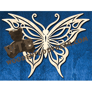 Butterfly #18 | Fretwork Scroll Saw Pattern | Wooden Teddy Bear