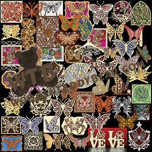 Butterfly Collection | Fretwork Scroll Saw Pattern | Wooden Teddy Bear