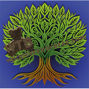 Tree of Life #2 | Fretwork Scroll Saw Pattern | Wooden Teddy Bear