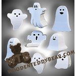 Six Compound Cut Ghosts | Fretwork Scroll Saw Pattern | Wooden Teddy Bear