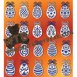Twenty Easter Ornaments | Fretwork Scroll Saw Pattern | Wooden Teddy Bear