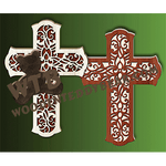 Cross 523 | Fretwork Scroll Saw Pattern | Wooden Teddy Bear