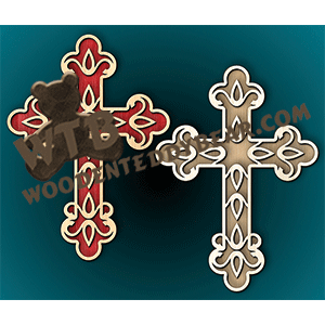 Cross 945 | Fretwork Scroll Saw Pattern | Wooden Teddy Bear