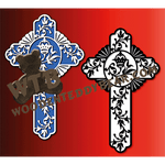Decorative Cross #3 | Fretwork Scroll Saw Pattern | Wooden Teddy Bear