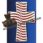 Optical Illusion Cross | Fretwork Scroll Saw Pattern | Wooden Teddy Bear