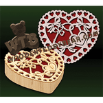 Finished example of Key to My Heart Box | A Fretwork Scroll Saw Pattern from The Wooden Teddy Bear