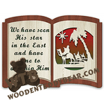 Finished example of Nativity Book #4 | A Fretwork Scroll Saw Pattern from The Wooden Teddy Bear