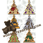 Finished example of Tree Ornaments #4 | A Fretwork Scroll Saw Pattern from The Wooden Teddy Bear