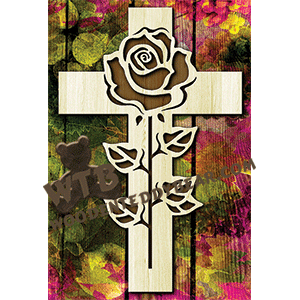 Cross with Rose #2