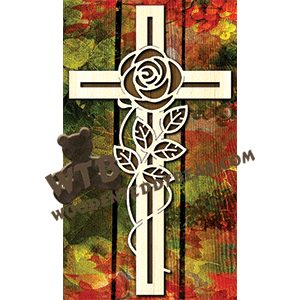 Cross with Rose #3