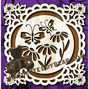 Lace Frame - Butterfly & Daisies
