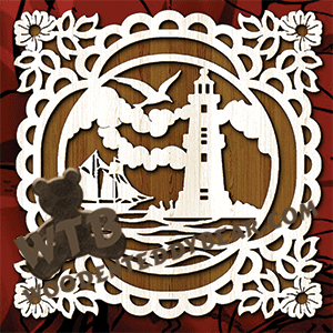 Lace Frame - Nautical Scene