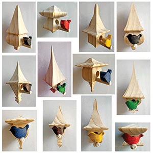 Compound Cut Birdhouses
