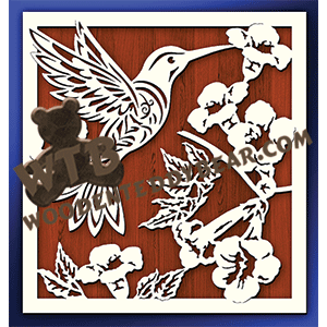 Humingbird & Flowers #2