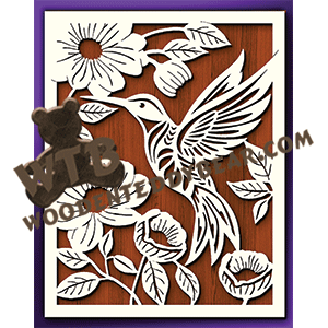 Hummingbird & Flowers #3