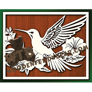 Hummingbird & Flowers #4