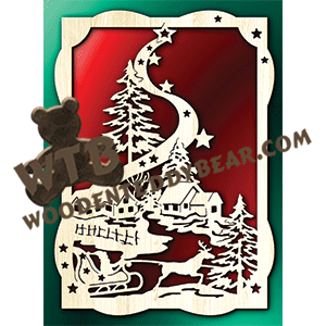 Santa Sleigh Plaque